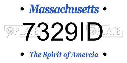 7329ID Massachusetts License Plate