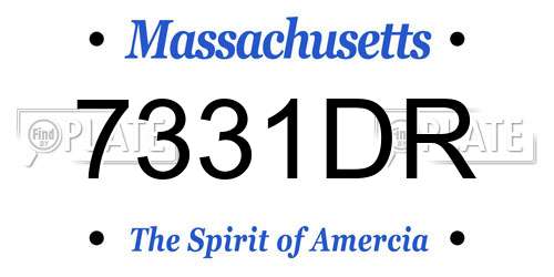 7331DR Massachusetts License Plate