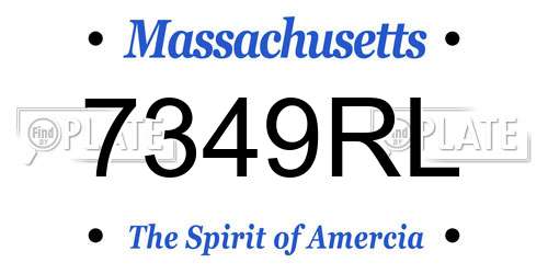 7349RL Massachusetts License Plate