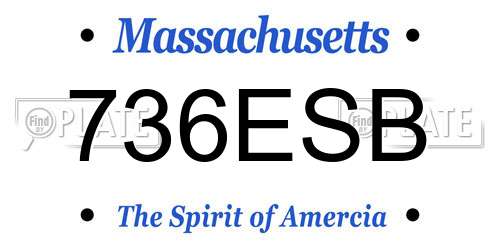 736ESB Massachusetts License Plate