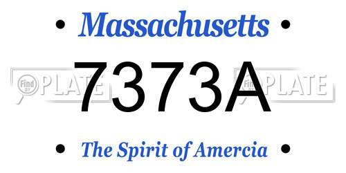 7373A Massachusetts License Plate