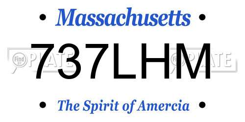 737LHM Massachusetts License Plate