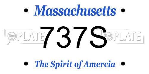 737S Massachusetts License Plate