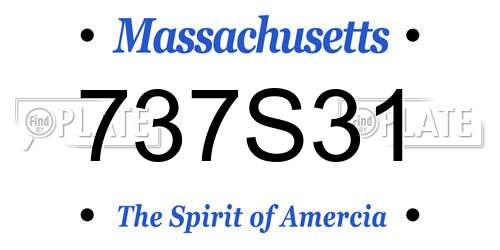 737S31 Massachusetts License Plate
