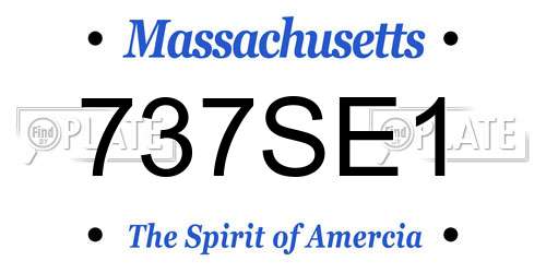 737SE1 Massachusetts License Plate