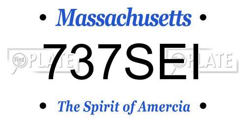 737SEI Massachusetts License Plate