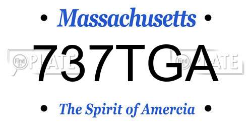 737TGA Massachusetts License Plate