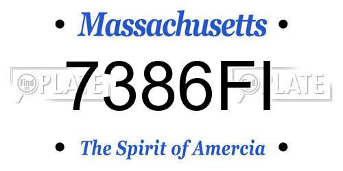 7386FI Massachusetts License Plate