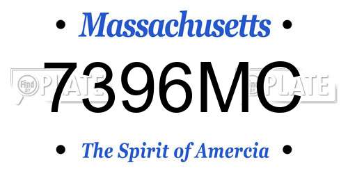 7396MC Massachusetts License Plate