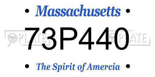73P440 Massachusetts License Plate