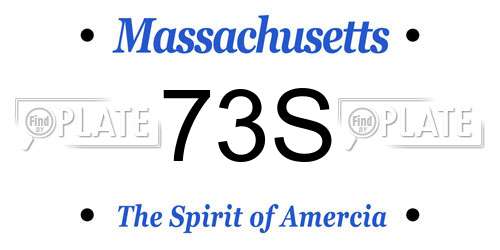 73S Massachusetts License Plate