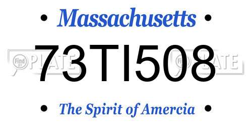 73TI508 Massachusetts License Plate