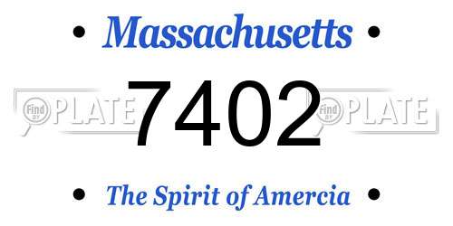 7402 Massachusetts License Plate