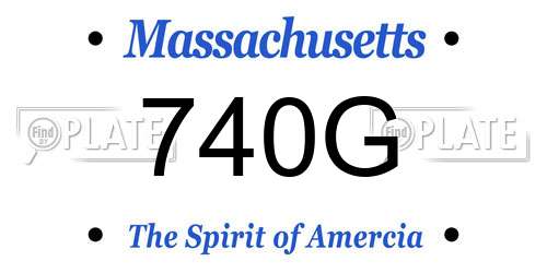 740G Massachusetts License Plate