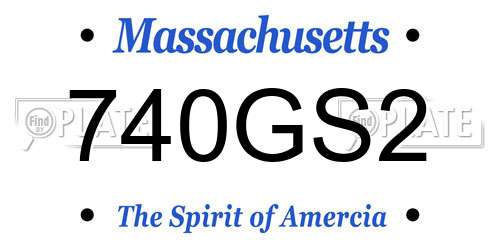 740GS2 Massachusetts License Plate