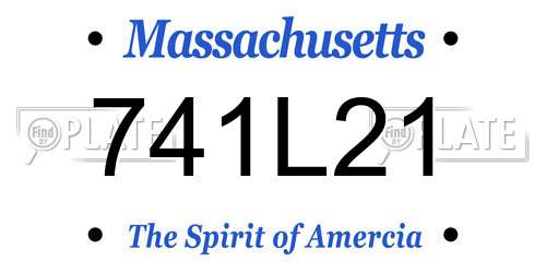 741L21 Massachusetts License Plate