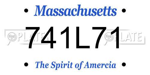 741L71 Massachusetts License Plate