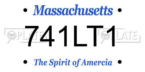 741LT1 Massachusetts License Plate