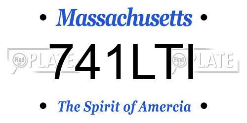 741LTI Massachusetts License Plate