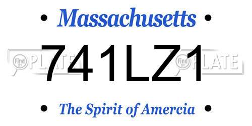 741LZ1 Massachusetts License Plate
