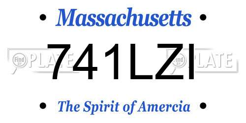 741LZI Massachusetts License Plate