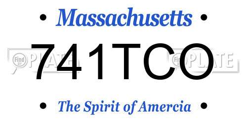 741TCO Massachusetts License Plate