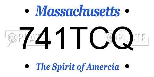 741TCQ Massachusetts License Plate