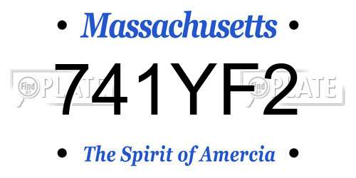 741YF2 Massachusetts License Plate