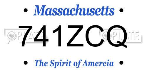 741ZCQ Massachusetts License Plate