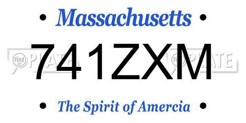 741ZXM Massachusetts License Plate