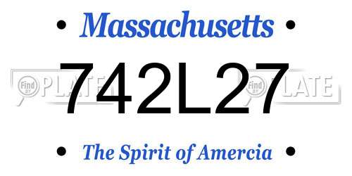 742L27 Massachusetts License Plate