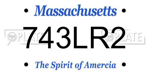 743LR2 Massachusetts License Plate