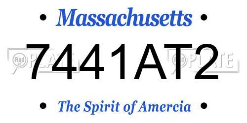 7441AT2 Massachusetts License Plate