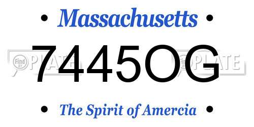 7445OG Massachusetts License Plate