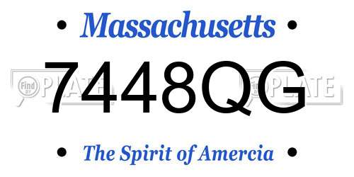 7448QG Massachusetts License Plate