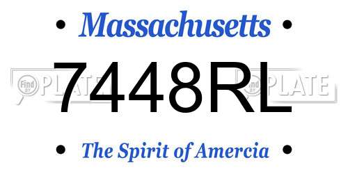 7448RL Massachusetts License Plate