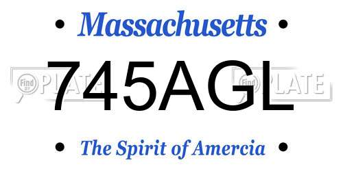 745AGL Massachusetts License Plate