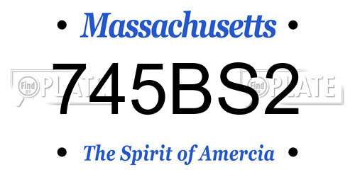 745BS2 Massachusetts License Plate