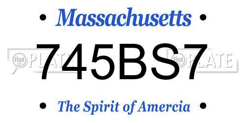 745BS7 Massachusetts License Plate