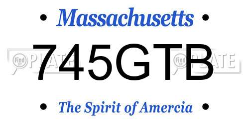 745GTB Massachusetts License Plate