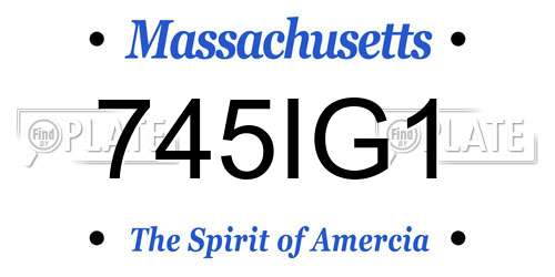 745IG1 Massachusetts License Plate