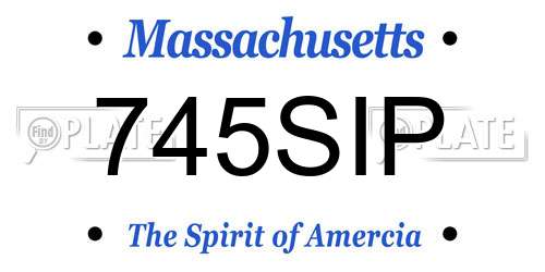 745SIP Massachusetts License Plate