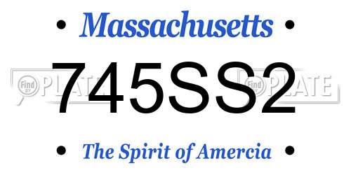 745SS2 Massachusetts License Plate