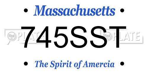 745SST Massachusetts License Plate
