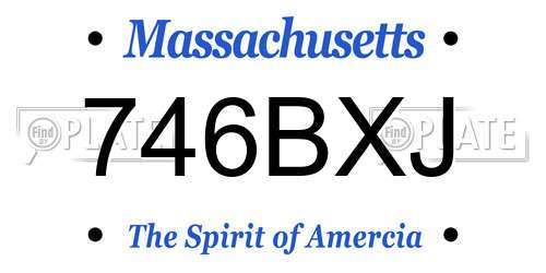 746BXJ Massachusetts License Plate