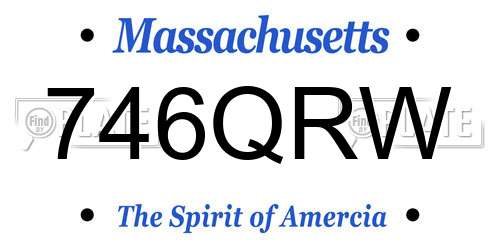 746QRW Massachusetts License Plate