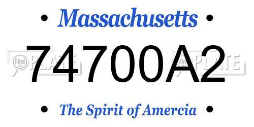 74700A2 Massachusetts License Plate