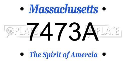 7473A Massachusetts License Plate