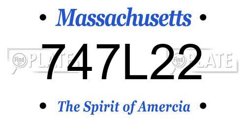 747L22 Massachusetts License Plate