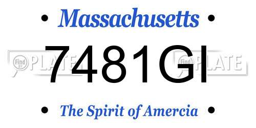 7481GI Massachusetts License Plate
